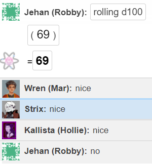 we rolled the best possible number while rolling on a loot table last night