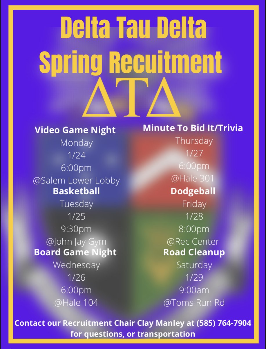 RMU_Delts's tweet image. Rush Week is here!! Our first event is tonight at Salem Lower Lobby. Hope to see you all there!!