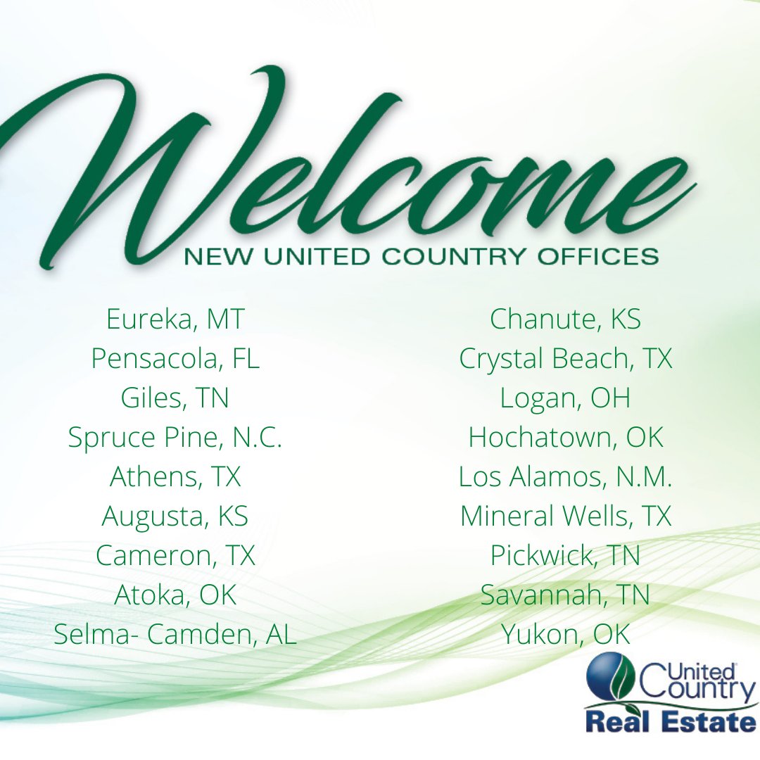 We welcomed some amazing and talented affiliates to our United Country family in the 4th quarter of 2021. Check out the newest locations that you can find a United Country office. #newlocations #realestate #joinourteam