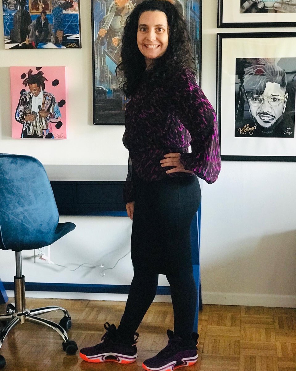 Storm24Jenkins's tweet photo. Photoshoot Fresh skirts &amp; kicks Back to Business @Jumpman23 @kelshmeamyy 36s like my guy @jaytatum0 @celtics dropping a 50 piece yesterday love to see it keep shining Curls! Paired w/ @express printed top &amp; skirt. artwork @Blindeyevisions &amp; C-Ray Art &amp; @theblackpanther 💜 &amp; ✊ https://t.co/Gmz6vCriEI