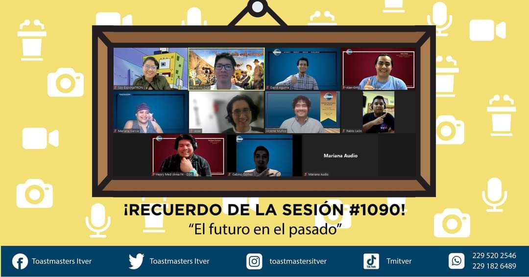 ToastmastersITV's tweet photo. Un pequeño recuerdo de la sesión 1090 😁
¡Recuerda que sesionamos todos los jueves a las 7 PM!
¡Si tienes interés en nuestras sesiones, manda un mensaje para que nos puedas acompañar! 🤓
#Recuerdo #Toastmasters #ITVer https://t.co/hj9rCJZJk7