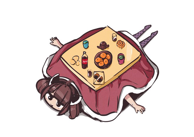 「closed mouth under kotatsu」 illustration images(Latest)