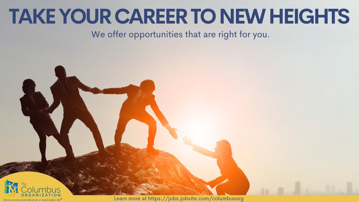 TheColumbusOrg's tweet photo. We are a team committed to your professional success. Whether your interest is in community, facility, or school-based settings, we offer job opportunities that are the perfect fit for you!

Explore positions here: https://t.co/leHYK4EkQ0

#Career #Culture #Jobseekers #Jobsearch https://t.co/OIyv9sUoNb