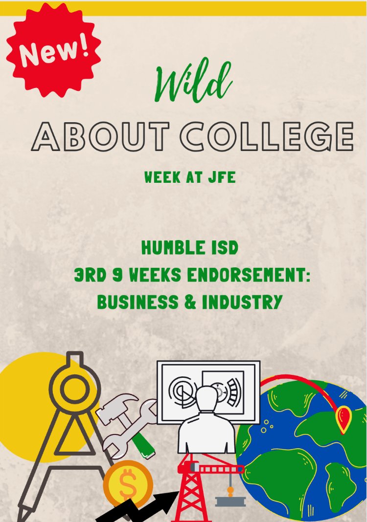 jerlene_gibbs's tweet image. It&apos;s Wild about College Week at JFE! Kids are exploring the  Business &amp;amp; Industry careers this 9 weeks. 🏗️🏢🏨👨🏾‍🍳💻👩🏾‍🏭 Business is thriving in Tx from small business owners to global Corp. headquarters So many pathways for kids to consider. #goaldirected  @HumbleISD @HumbleISD_CBS