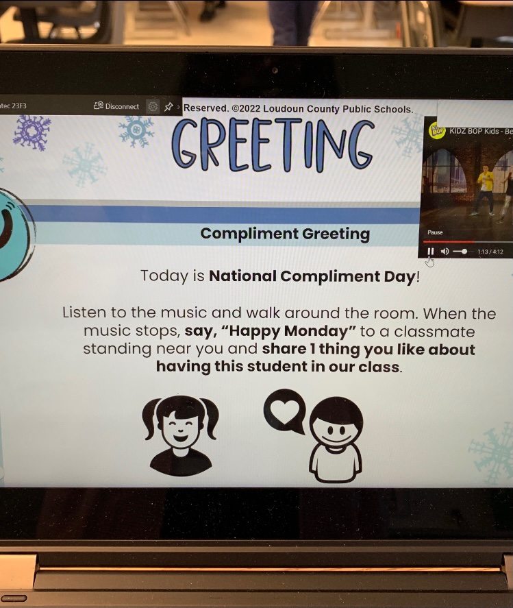 Third grade had fun celebrating National Compliment day during morning meeting. It’s always fun to help our classmates have a positive start to the day!😊