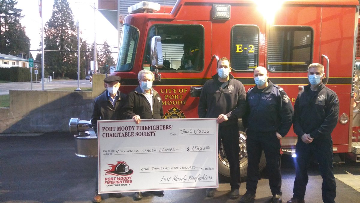 Larry Coleman and George Garrett went to a fire hall in Port Moody on Saturday, January 22nd to receive a cheque for $1500 from the Port Moody Fire Fighters Charitable Society.
volunteercancerdrivers.ca/news/118-port-…