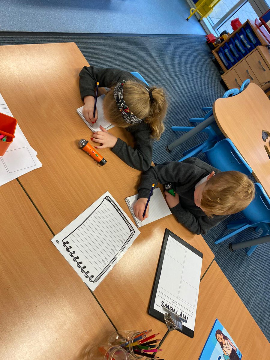 DreghornPrimary's tweet photo. Primary 2 News Crew! Fantastic efforts in talking, listening, presenting information and using technogy today! #presentersofthefuture #cutenessOVERLOAD https://t.co/oVP5wgkCgJ