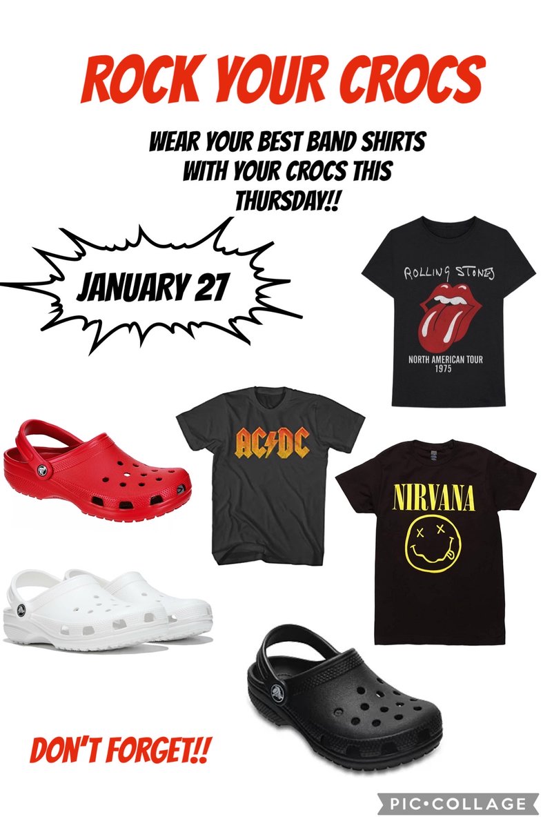 ArtDiamondback's tweet photo. Make a Comeback with the DMS Yearbook Staff by dressing up with our themed Thursdays! #rockyourcrocs #crocs @downingms https://t.co/ob4EYohveN