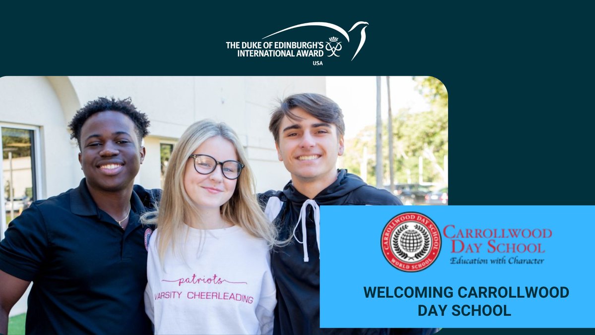TheAwardUSA's tweet photo. Welcome @CarrollwoodDay. Award USA is excited to announce our partnership with this K-12 school, based in Tampa Bay Florida. Carrollwood Day School has a mission to create entrepreneurial thinkers for a global society aligning with the Award's #worldready vision & impact. https://t.co/mQYlZ7hvoM