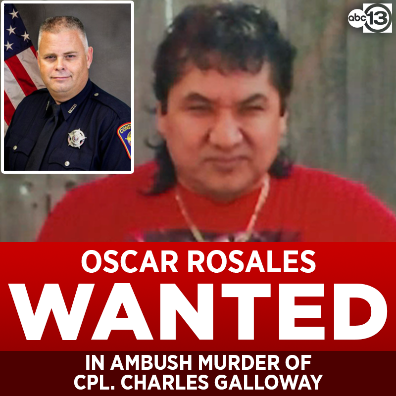 abc13houston's tweet photo. PLEASE RT! 🚨 51-year-old Oscar Rosales is the suspect whom  authorities say shot and killed @HCpct5 Corporal Charles Galloway, who was performing a traffic stop when he died. Rosales is "armed and dangerous."

Get updates here: https://t.co/b90AvfRkrq https://t.co/y82BodUPvw