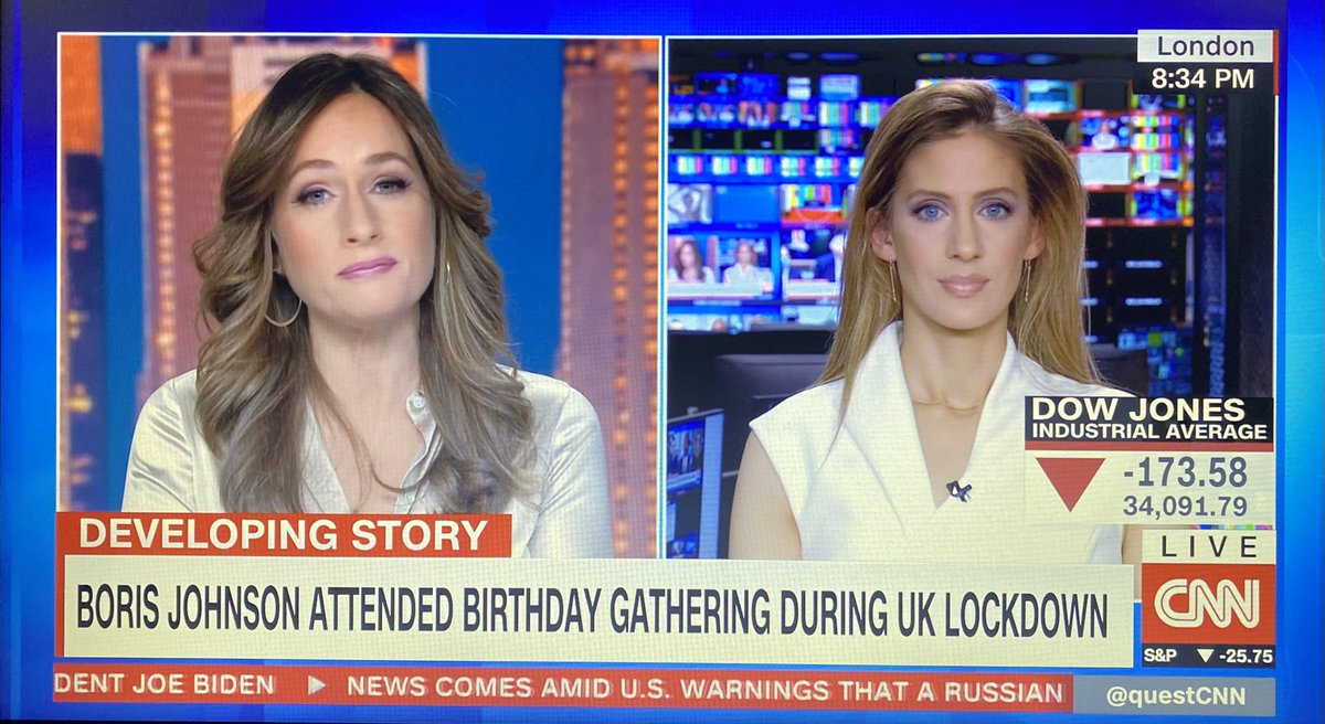 NobiloFans's tweet photo. 📺 Bianca reporting live from London after it emerges #BorisJohnson had another party during UK lockdown. She’ll be back in less than an hour on her own show. Be sure to tune in! https://t.co/L5NhnYi6yw