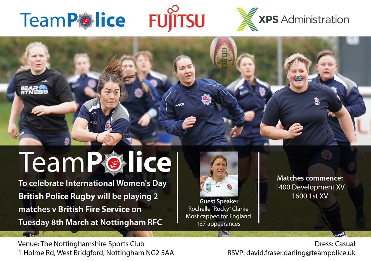 TeamPolice (@teampoliceuk) on Twitter photo Our opening event of 2022 celebrating International Womens Day on 8 March <a href="/Britpolicewrfc/">British Police WRFC</a> are playing 2 matches v <a href="/EnglandFSrugby/">England Fire Rugby</a> <a href="/MattJukesMPS/">Matt Jukes</a> <a href="/BTPChief/">Chief Constable Lucy D'Orsi CVO QPM</a> @UkSection <a href="/britishpolicecc/">British Police Cricket Club</a> <a href="/fujitsu_uk/">Fujitsu UK</a> <a href="/xpsgroup/">XPS Group</a> Our opening event of 2022 celebrating International Womens Day on 8 March <a href="/Britpolicewrfc/">British Police WRFC</a> are playing 2 matches v <a href="/EnglandFSrugby/">England Fire Rugby</a> <a href="/MattJukesMPS/">Matt Jukes</a> <a href="/BTPChief/">Chief Constable Lucy D'Orsi CVO QPM</a> @UkSection <a href="/britishpolicecc/">British Police Cricket Club</a> <a href="/fujitsu_uk/">Fujitsu UK</a> <a href="/xpsgroup/">XPS Group</a>