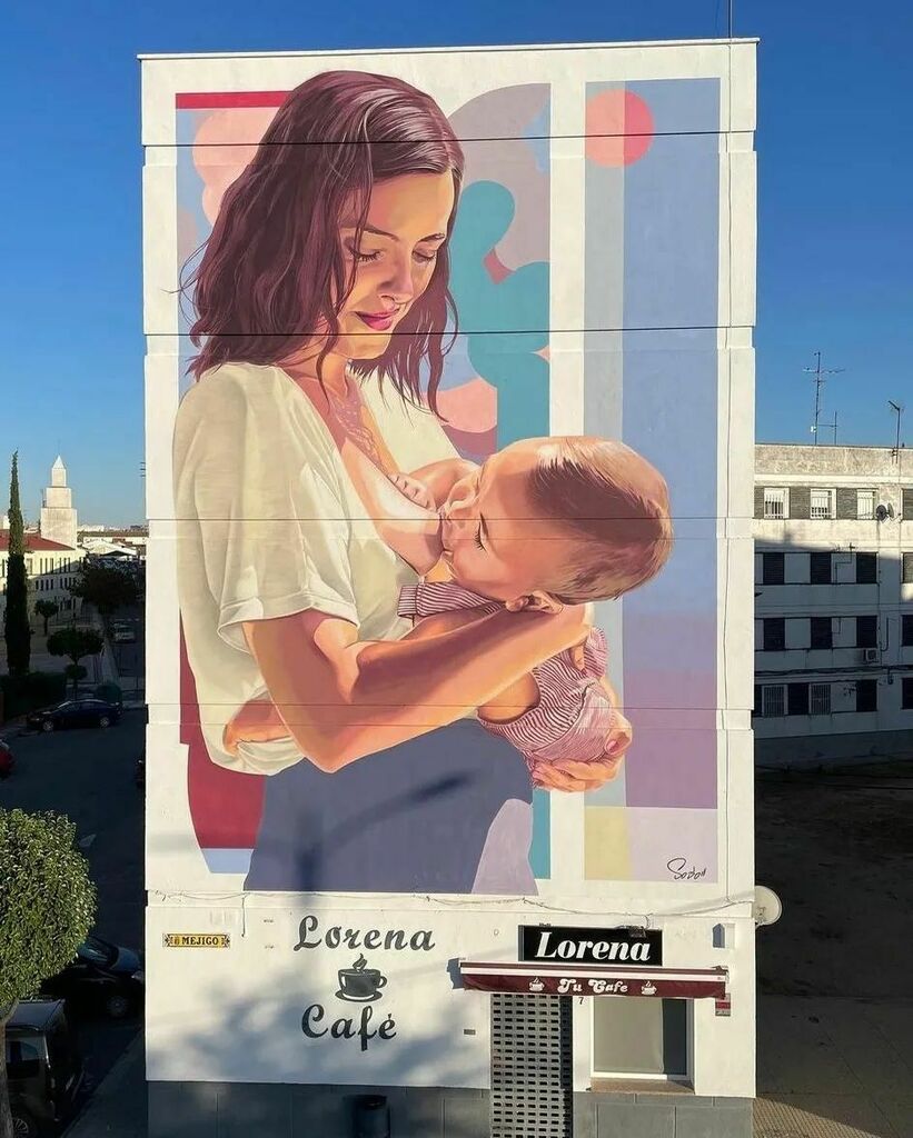 streetartUS's tweet photo. "La maternidad" by @sojo.jc in Don Benito, Spain for @asociacion_dulce_teta.
#sojojc #sojo #streetartspain #spainstreetart #spaingraffiti #graffitispain #spaingraff #graffitiespaña #streetartespaña https://t.co/Iya7ZeM87n https://t.co/EcbtEkfSRw