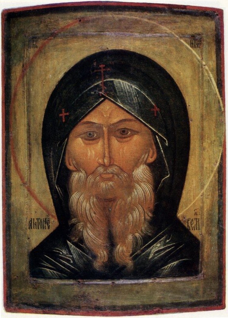 Orthodixie's tweet photo. “Any curcumstance in which a man finds himself unwillingly is a prison for him. So be content with whatever circumstances you may now be in, lest by being ungrateful you punish yourself unwittingly.” 

— St Anthony the Great https://t.co/VD4LZryAy9