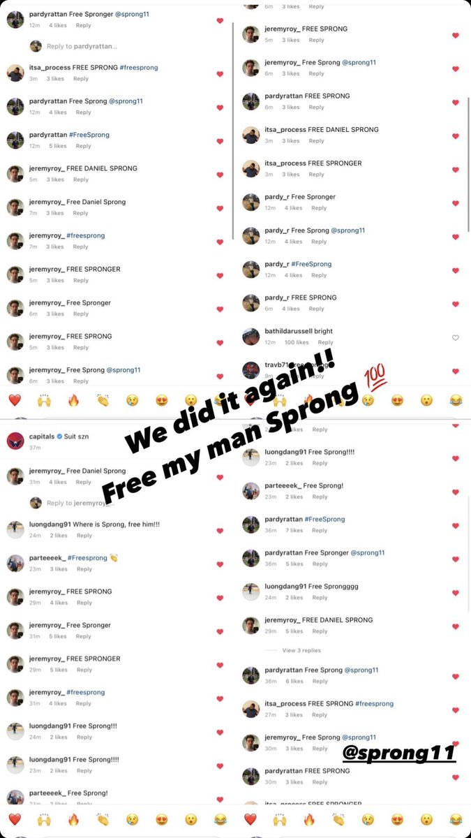 xALLCAPS's tweet photo. #ALLCAPS #FREESPRONG
@sprong97
‼️CAPS FANS! At the next instagram post of the capitals me and my friends are going to spam “FREE SPRONG” come join us‼️ https://t.co/MGpPHRWdLz