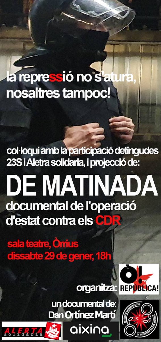 republica_o's tweet photo. #òrrius #repressió #23s #alertasolidària https://t.co/NIJSBBhKpE