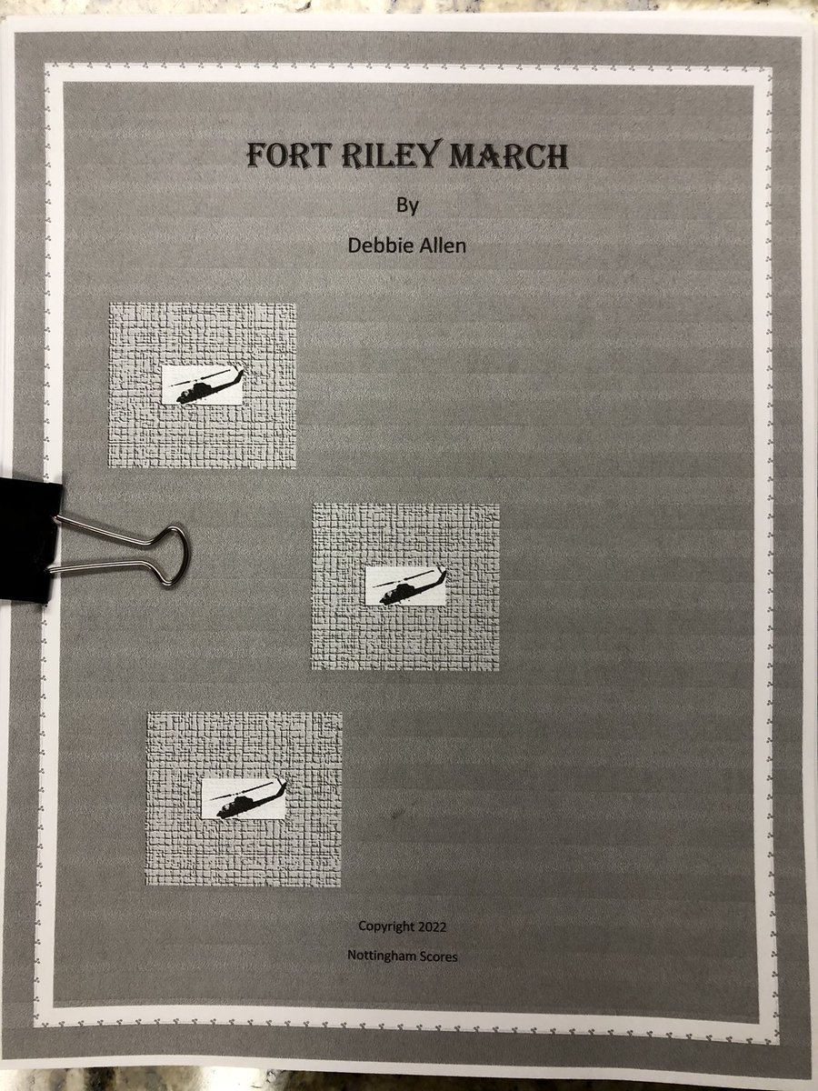First original composition of 2022 complete! New work for band. Fun for everyone, especially the ending. #composer #jwpepper #myscore #marchforband #fortrileykansas #army #reveille #originalmusic