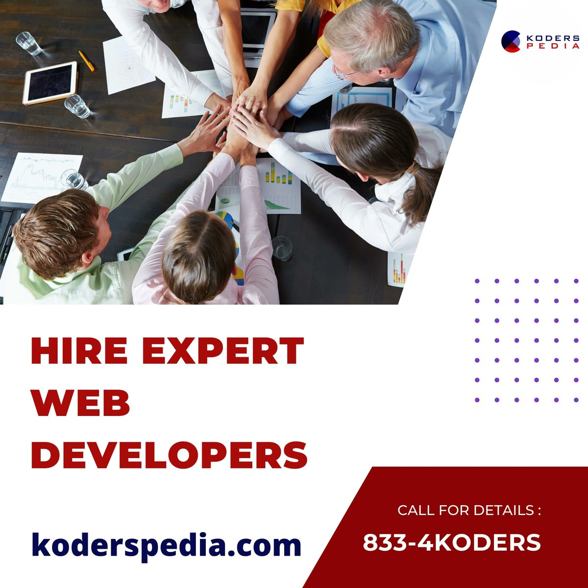 Regardless of how complex or even small your needs are, our dedicated in-house team of web developers and project managers will ensure that the job gets done with the highest level of professionalism and most cost affordably. Contact us for more details at 833-4KODERS #webdesign