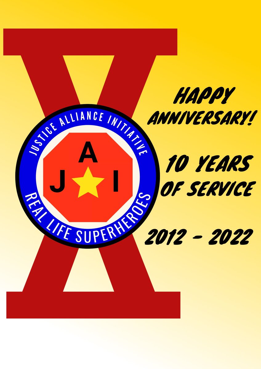 Super greetings!
As you know the JAI started in 2012, since then we came a long way and have overcome obstacles and continue to do what we can in helping individuals in local communities,today is our 10  year anniversary from 2012 - 2022,looking forward to what the future brings!