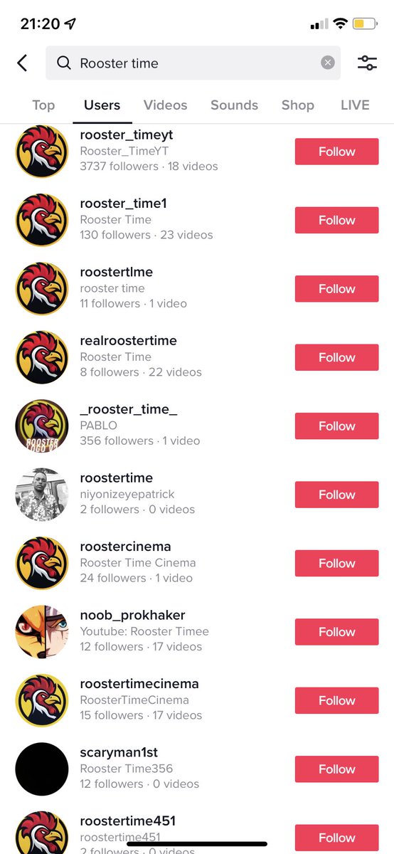RoosterTime's tweet image. Just so everyone knows I don’t have a official tiktok yet and all these accounts are fake! 😂💀