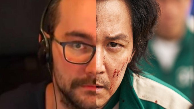 Roiereal's tweet photo. Literalmente Xokas es el protagonista de este anime, tiene el poder del guión, estamos contigo en el squid game https://t.co/a31oToDdih