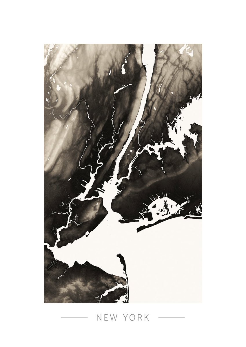 Sneak peek of a new style I'm working on for a #custommade #print of #NewYork. I used the SRTM Downloader and QuickOSM Plugins in #QGIS to download the #datasets from <a href="/NASAEarthData/">NASAEarthdata</a> and <a href="/openstreetmap/">OpenStreetMap</a>.

Send me a DM if you'd like a custom print of your favourite place!