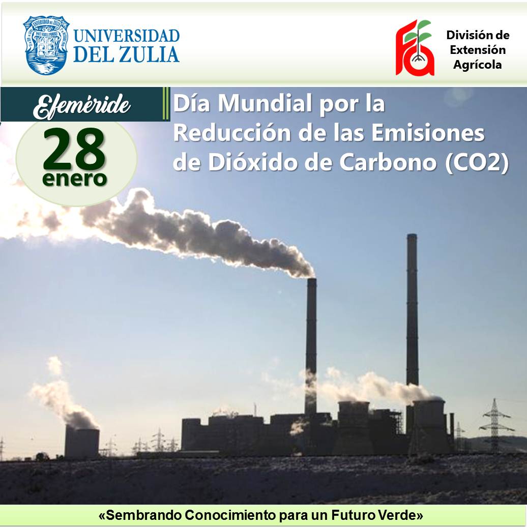 #Efemérides.- Cada 28 de enero se conmemora el Día Mundial por la Reducción de las Emisiones de Dióxido de Carbono (CO2), una fecha creada por las Naciones Unidas (ONU) para tomar conciencia sobre el cuidado del planeta.