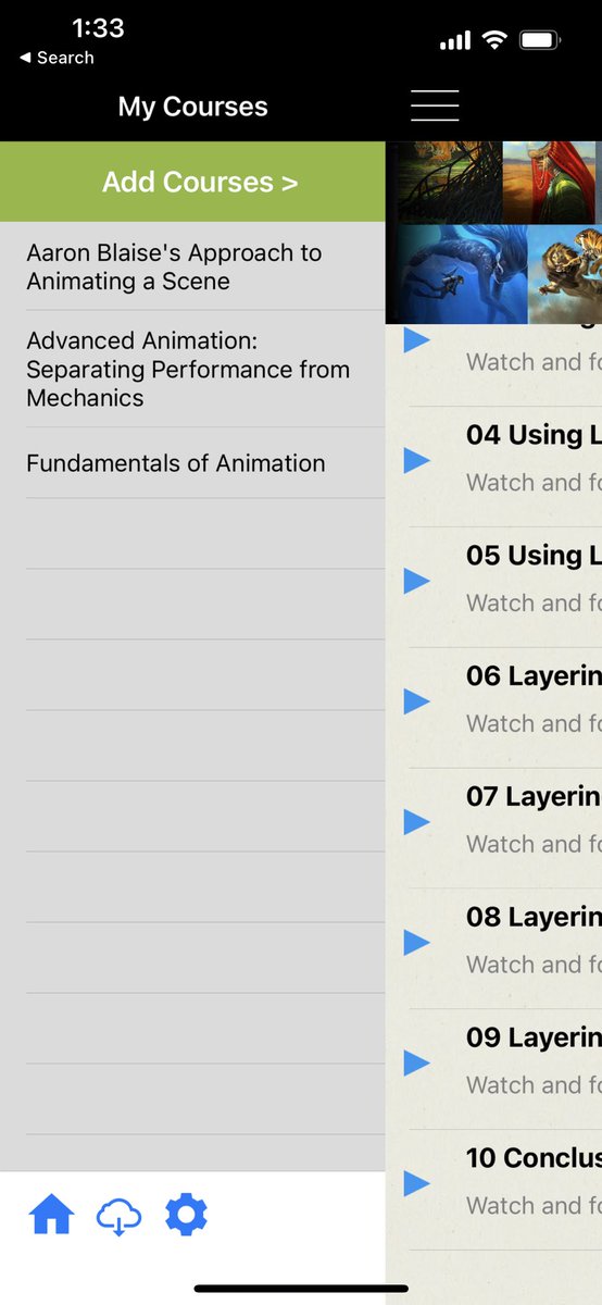 LuisGiuliani's tweet photo. @AaronBlaiseArt wow I can watch the courses on a dedicated app. This is awesome! https://t.co/934YJJ6IWe