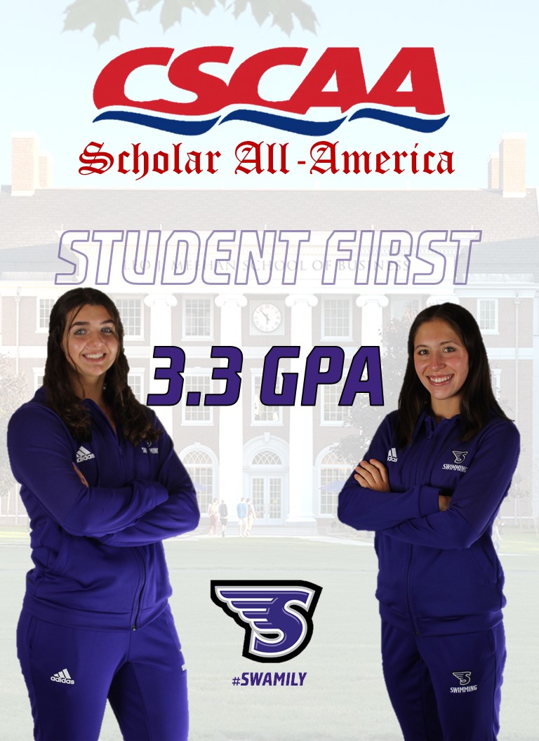 StonehillWSW's tweet photo. Fitting that we go 3/3 with a 3.3!
All three semesters since our inaugural season have resulted in our #swamily being named a @cscaa1922 all-scholar team.
Proud of our ladies as they continue to overcome adversity with great performances in the pool &amp; the classroom.
#studentfirst https://t.co/G8LuDccyBL