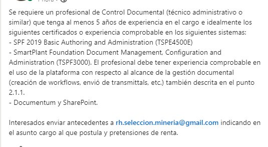 Oferta Laboral
Solo comparto por ayudar.
comparta #haypega