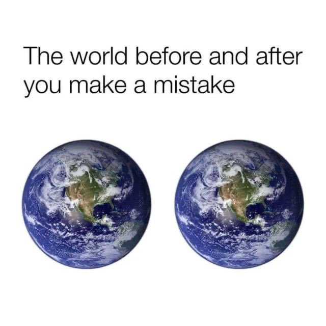 #MondayThoughts The world 🌍 before and after you make a mistake...#keeptrying 💪

#worklife #motivation #FutureofWork #Leadership #WorkLifeBalance 

Many thanks 🙏 <a href="/briansolis/">Brian Solis</a>