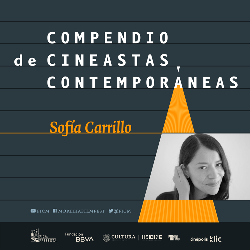 Sofía Carrillo estudió la licenciatura en Artes Visuales en el Departamento de Imagen y Sonido (DIS) de la Universidad de Guadalajara (U. de G.). Hoy forma parte del Compendio de Cineastas Contemporáneas organizado por el FICM.