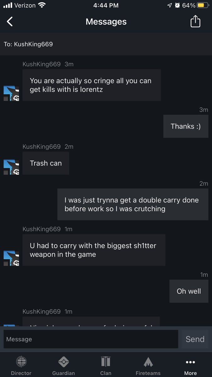 SqBoltTV's tweet photo. Kid was so pissed he sent me hate mail on the bungie website 💀💀 https://t.co/bAnGCReYgG