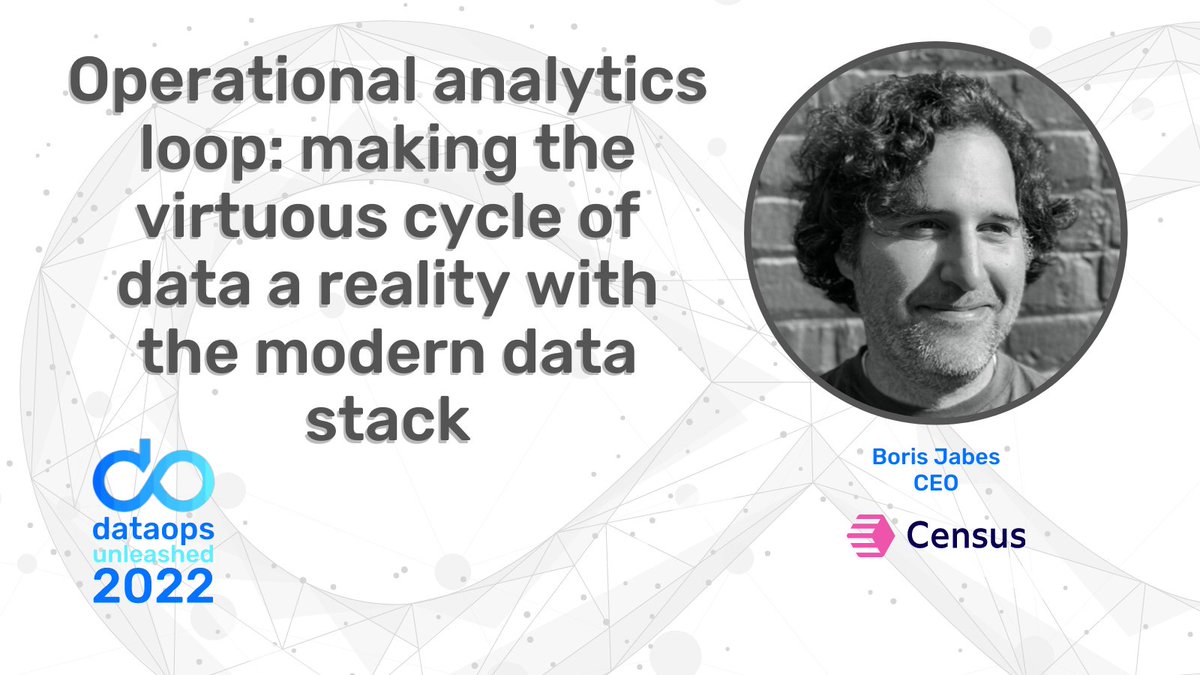 iLoveDataOps's tweet image. Talk operational analytics loops with @getcensus&apos;s @borisjabes Feb 2 at #dataopsunleashed where he&apos;ll cover making the virtuous cycle of data a reality with the modern data stack. Catch his talk live at 945AM PST. dataopsunleashed.com 👈 Free tickets!