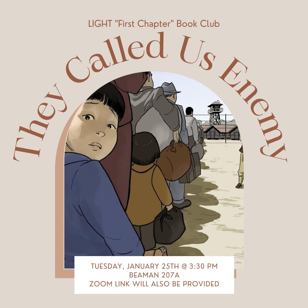 BeamanLibrary's tweet photo. Join us in the library tomorrow afternoon for a "first chapter book club" on this year's common read: They Called Us Enemy by George Takei. You are welcome to listen to or join in the discussion in person or via Zoom; link will be provided via email. https://t.co/8gGAtI2lXv