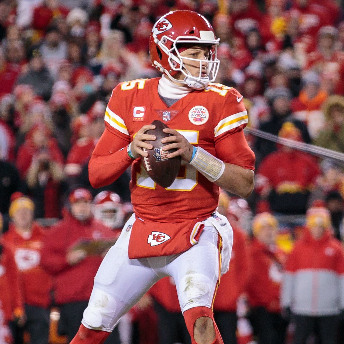 NFLonCBS's tweet photo. Postseason Pass TD since 1950

Patrick Mahomes:            25
Detroit Lions:                    24 https://t.co/lJfzOocIeS