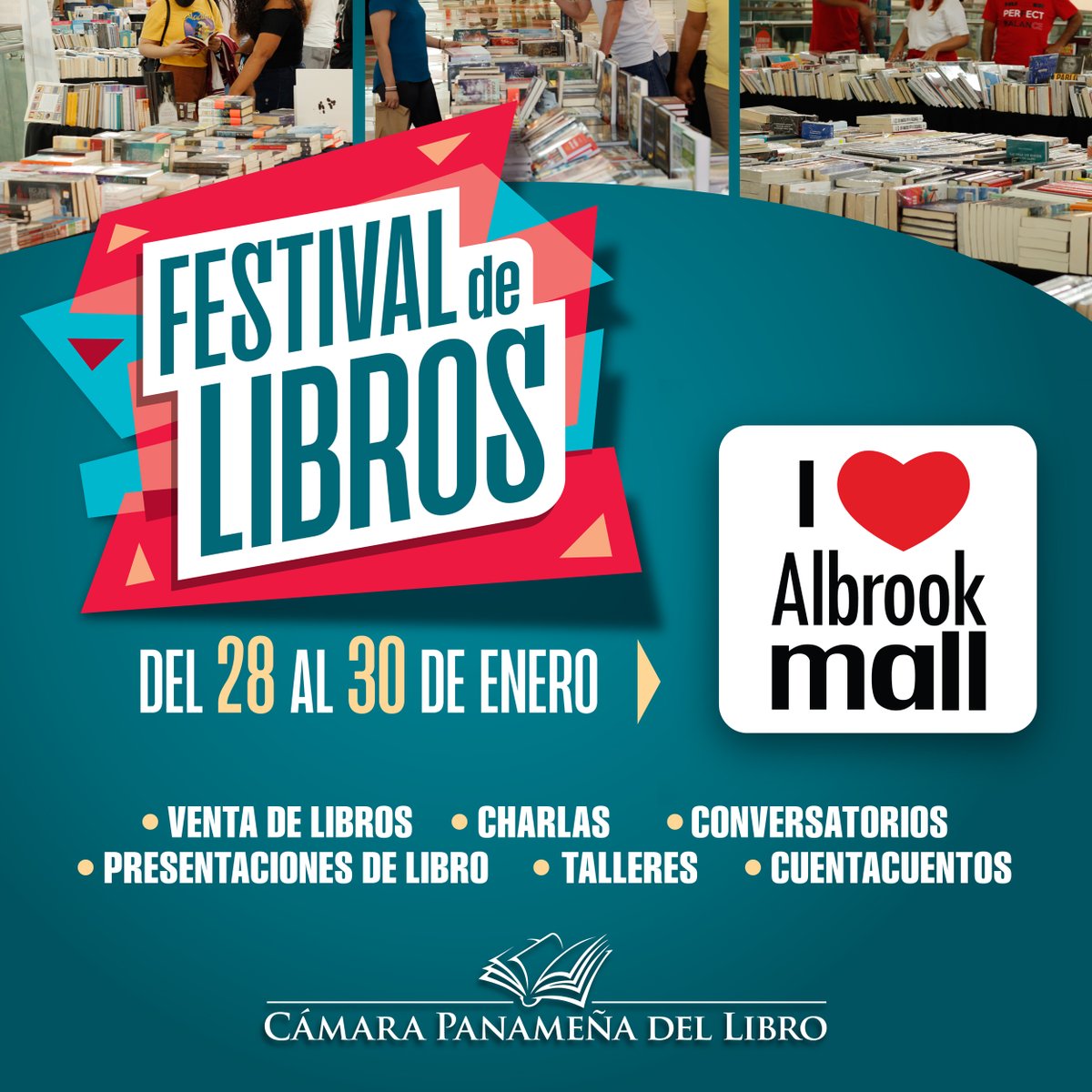 albrookmall's tweet photo. 🎉¡Ya se acerca el Primer Festival de Libros del 2022!
Un espacio literario y cultural para toda la familia. 🙌🏻📚
¡28 al 30 de enero!
Lugar: Albrook Mall, Pasillo del Delfín
#ILoveAlbrookMall #eventospanama #librospanama #escritorespanameños https://t.co/ywuHPrfKuD
