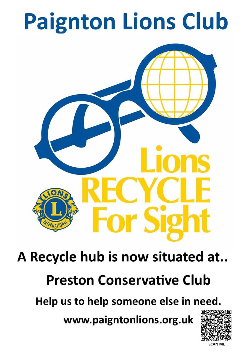 ClubPaignton's tweet photo. Have you got any old/unwanted glasses hiding away in your Cupboards...if YES then why not pop them into our recycling hub and help us to help someone else in need. https://t.co/MTFJNF9u3x
