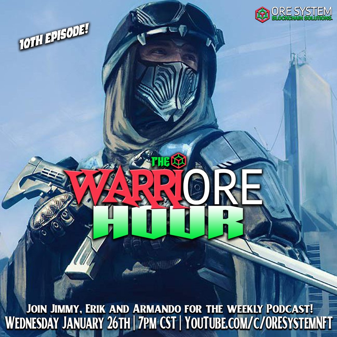 ORESystemInc's tweet photo. Wednesday Night at 7pm CST! The 10th Episode of the Warriore Hour! Join us and lets have some fun!

https://t.co/lMFDJb2yUP https://t.co/HgYXS51CTF