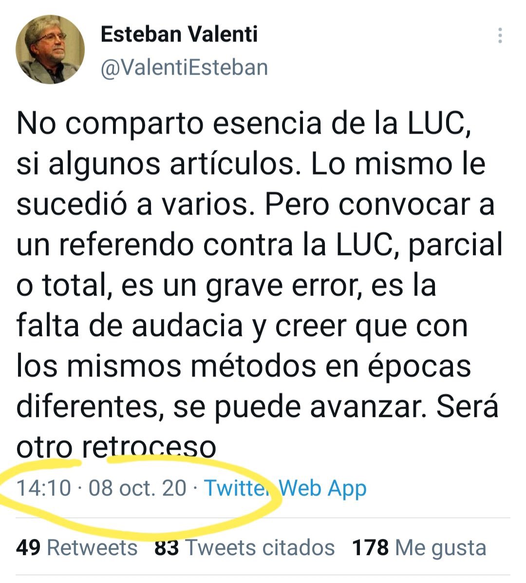 CabreraFeliza's tweet photo. Hace como Valenti, Votá No 
#SiALaLUC
#NoALaDerogacion
#VotaNo
#VotaCeleste https://t.co/7N9LTLsVOz