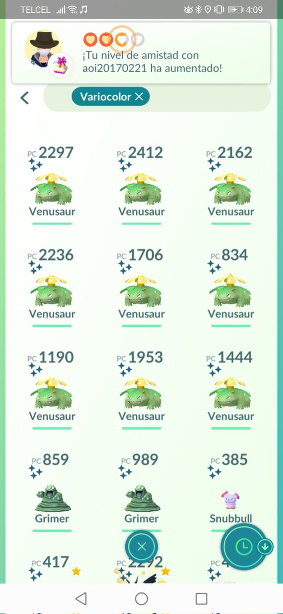 AngelAdrianSA's tweet photo. Se me olvido subir lo del CD.. 9 shinys y 1 grimer antes del CD
#PokemonGo #PokemonGOCommunityDay #Bulbasour #ShinyPokemon https://t.co/cZcOsXsCil