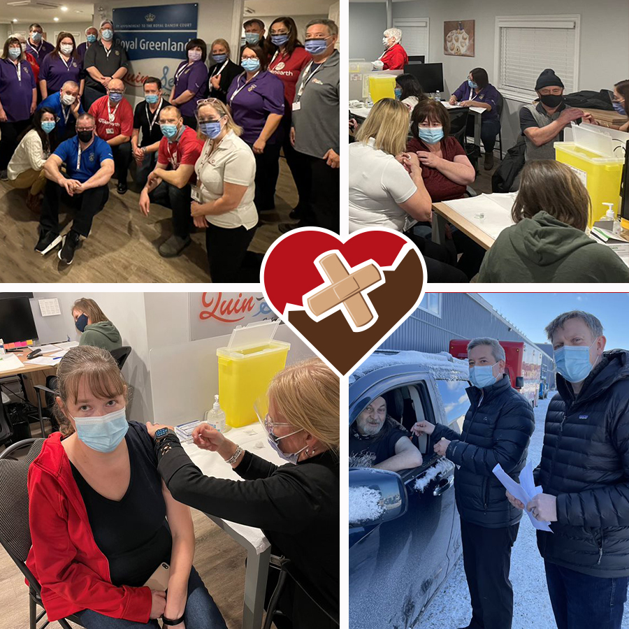 Thanks to our dedicated Team Broken Earth members, volunteers from the Baccalieu Lions Club and the Old Perlican Volunteer Fire Department, staff and families of Quin-Sea Fisheries received their COVID-19 booster vaccinations! Thank you to everyone involved!