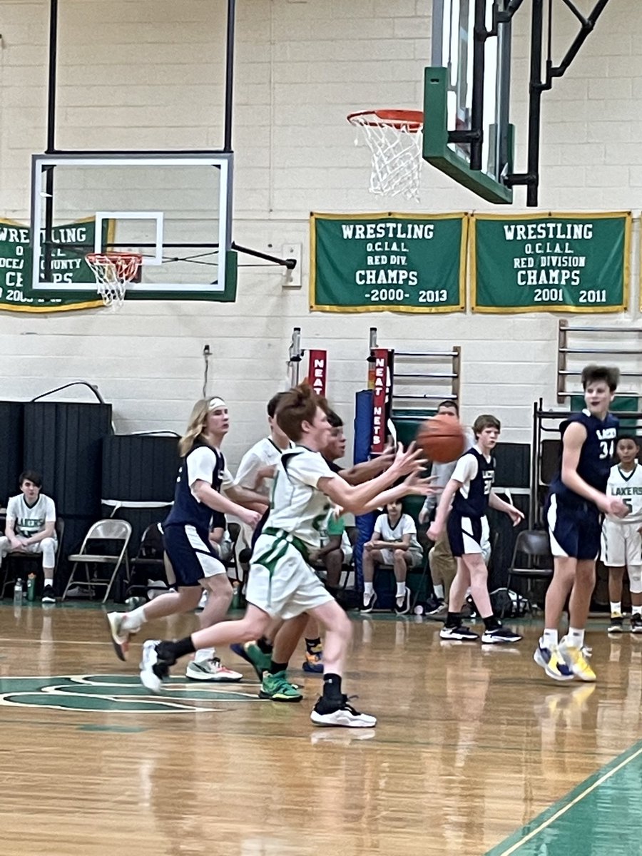 Lakers win! Ryan Tufaro hits his last 3 foul shots to seal the win 32-28 over Lacey.