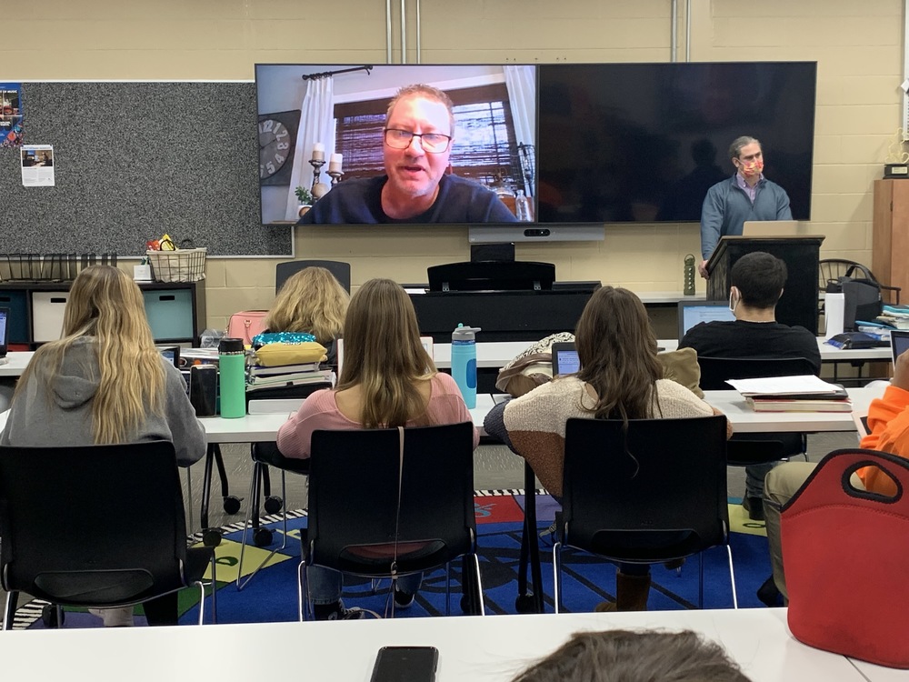 RB60Supt's tweet photo. Mark Barra of the WCJ joins RBHS Class https://t.co/Y43ROnLMX8 https://t.co/ANdO49ihBP