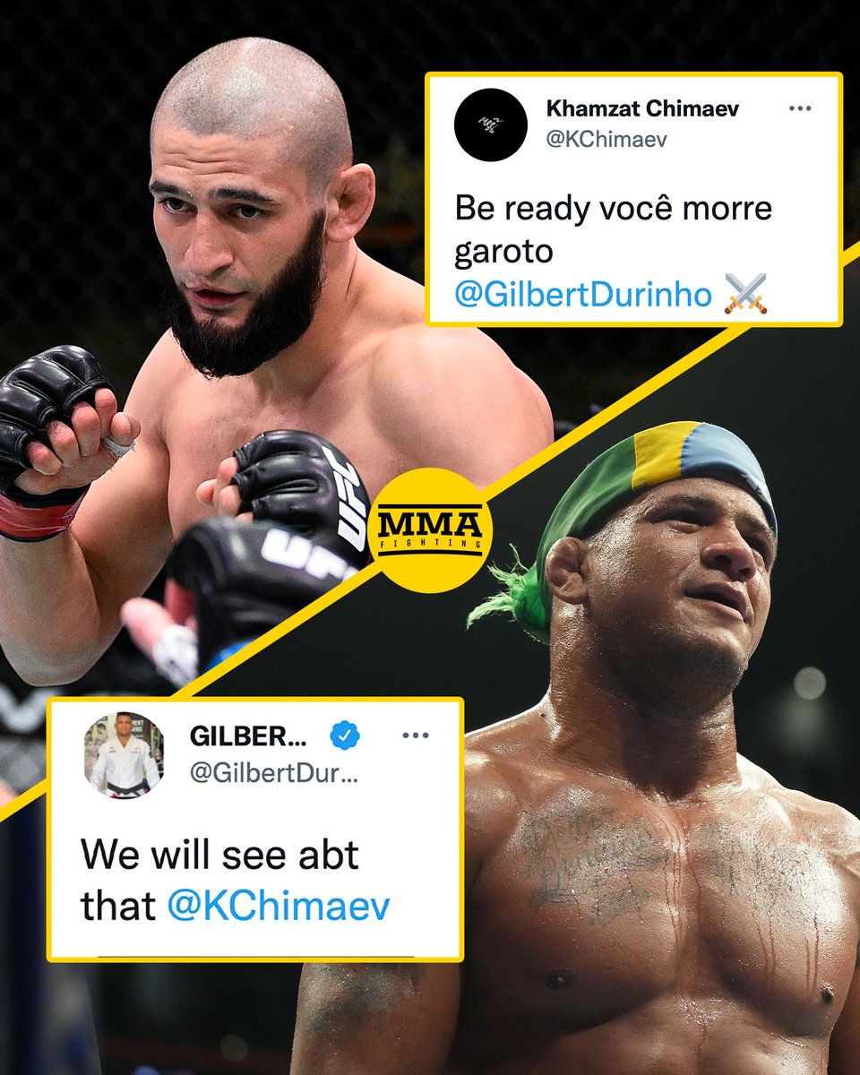 MMAFighting's tweet photo. Khamzat Chimaev and Gilbert Burns *really* want to fight each other 👀 #UFC https://t.co/LjgQuReY34