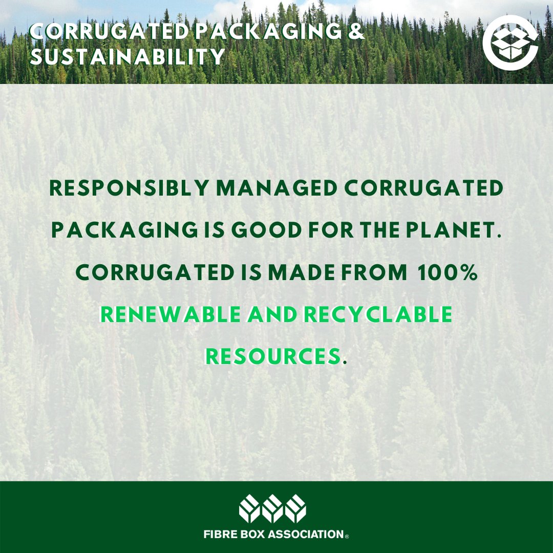 corrugatedpkg's tweet photo. Once recycled, corrugated box fibers are used 7-10 times to make new boxes and other paper products. And, more corrugated packaging is recovered for recycling than any other packaging material. #RecycleYourBoxes https://t.co/4XO32SyVay https://t.co/jvW8tulXzH