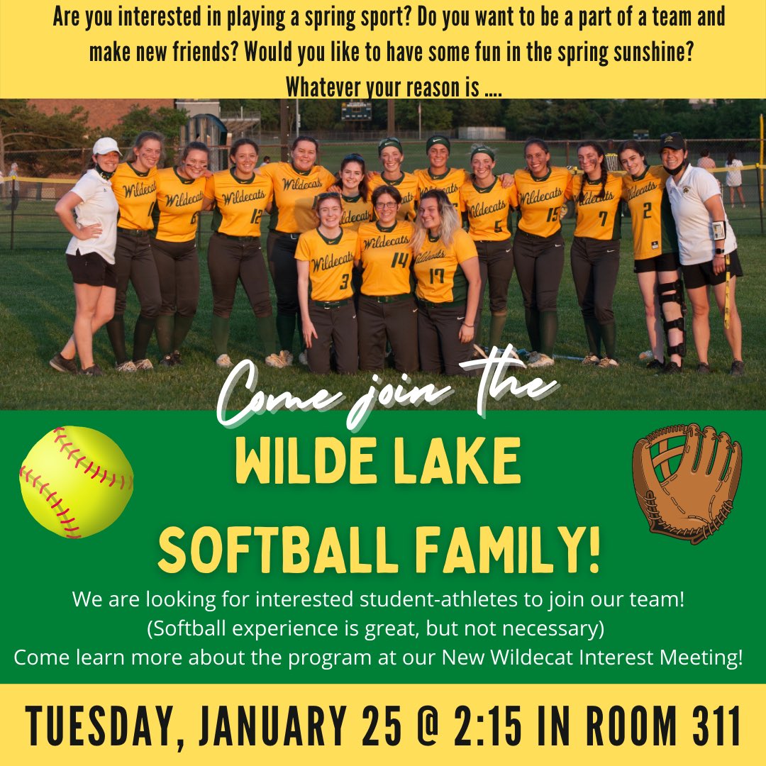 Wilde Lake Softball tweet media