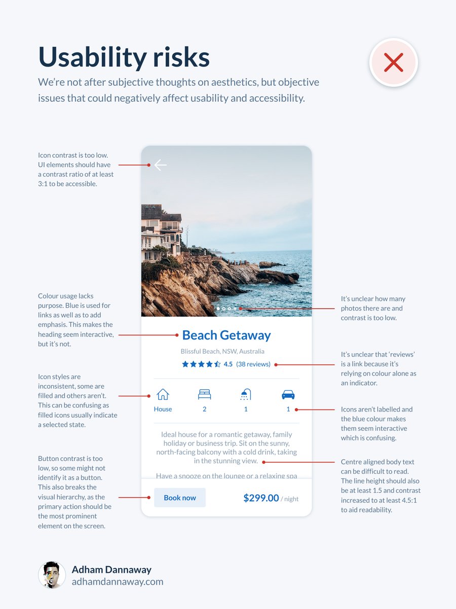🤔 What's wrong with this UI design? It's a property details page for a ...