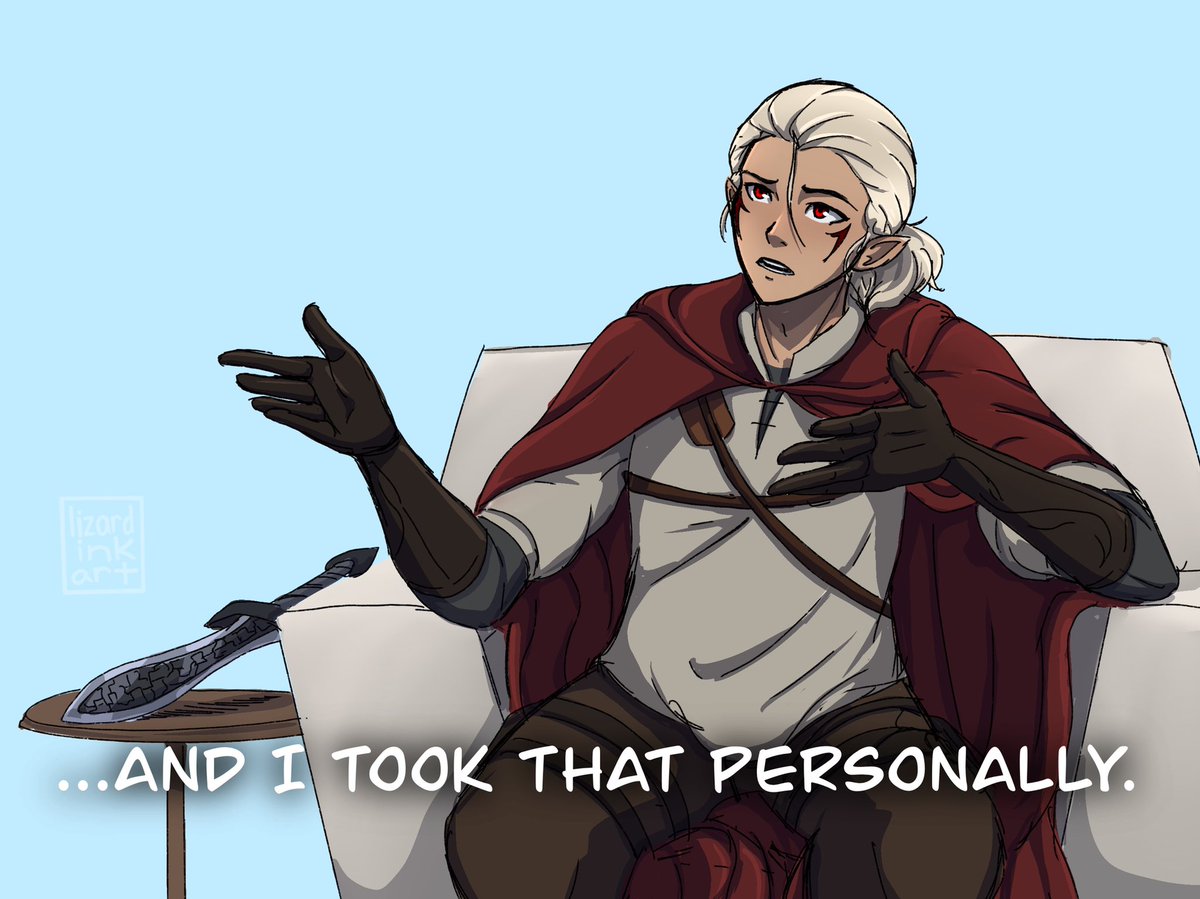 lizardinkart's tweet photo. Elarion, my small memey son, I love you so ❤️

#dnd #dungeonsanddragons #dndart #DnDcharacter https://t.co/YKMWK7Vh0v