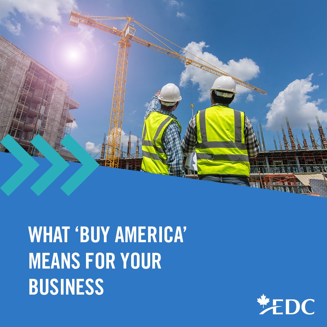ExportDevCanada's tweet image. Easily confused because of their similar names, the effects of Buy American and Buy America can be very different. Find out who is at risk and what you can do if you are affected. ➡ go.edc.ca/buy-america

#CdnBiz #CdnEcon #Export #Canada